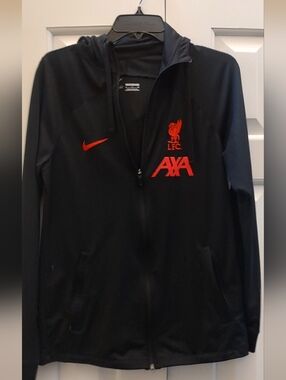 Nike Black Hoodie with Liverpool Logo.